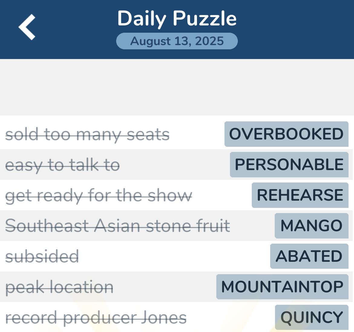 7 Little Words August 13 2025