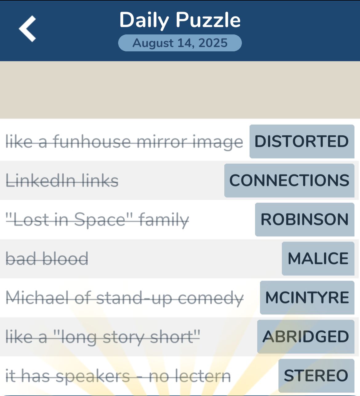 7 Little Words August 14 2025