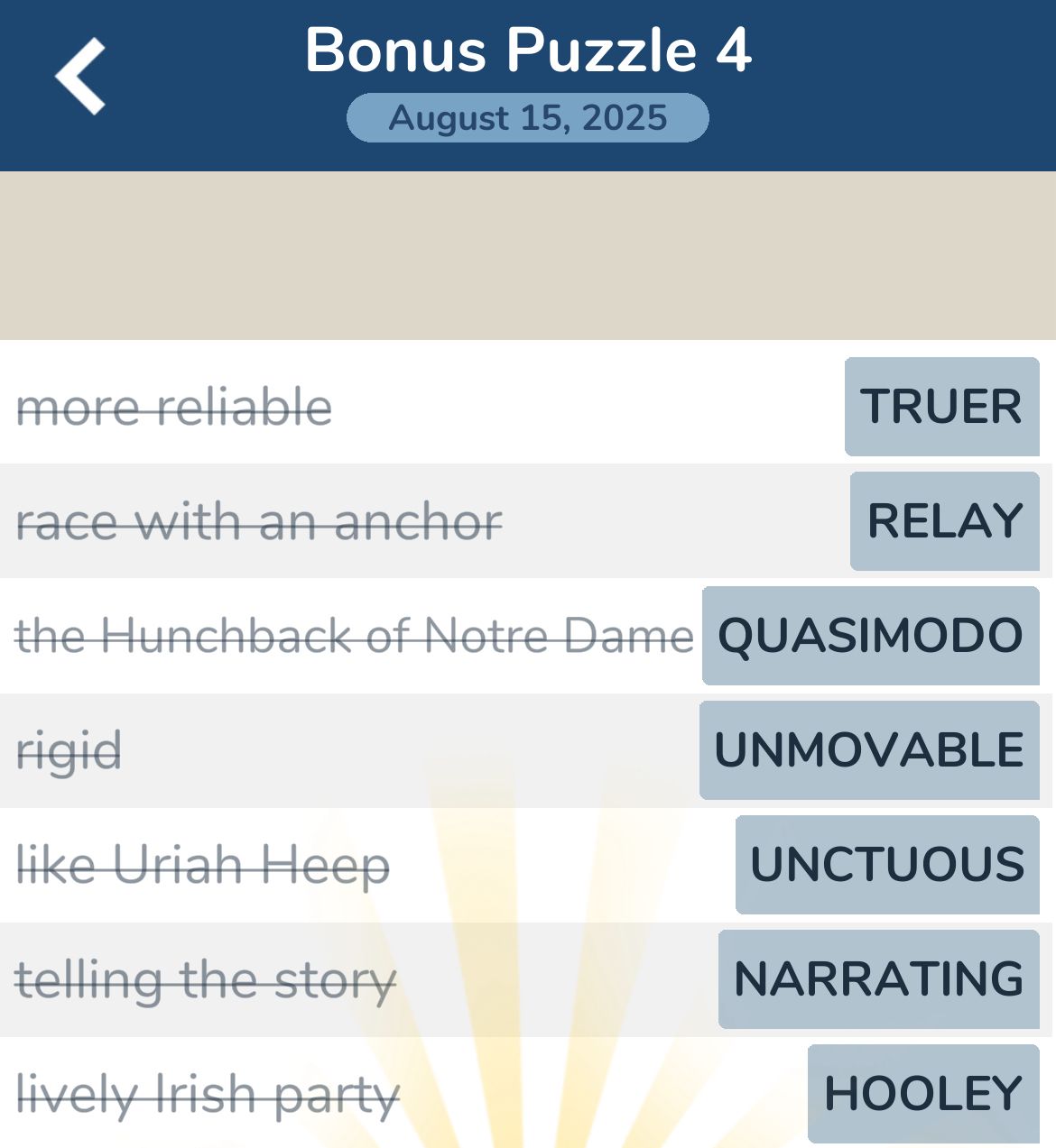 7 Little Words August 15 2025 4