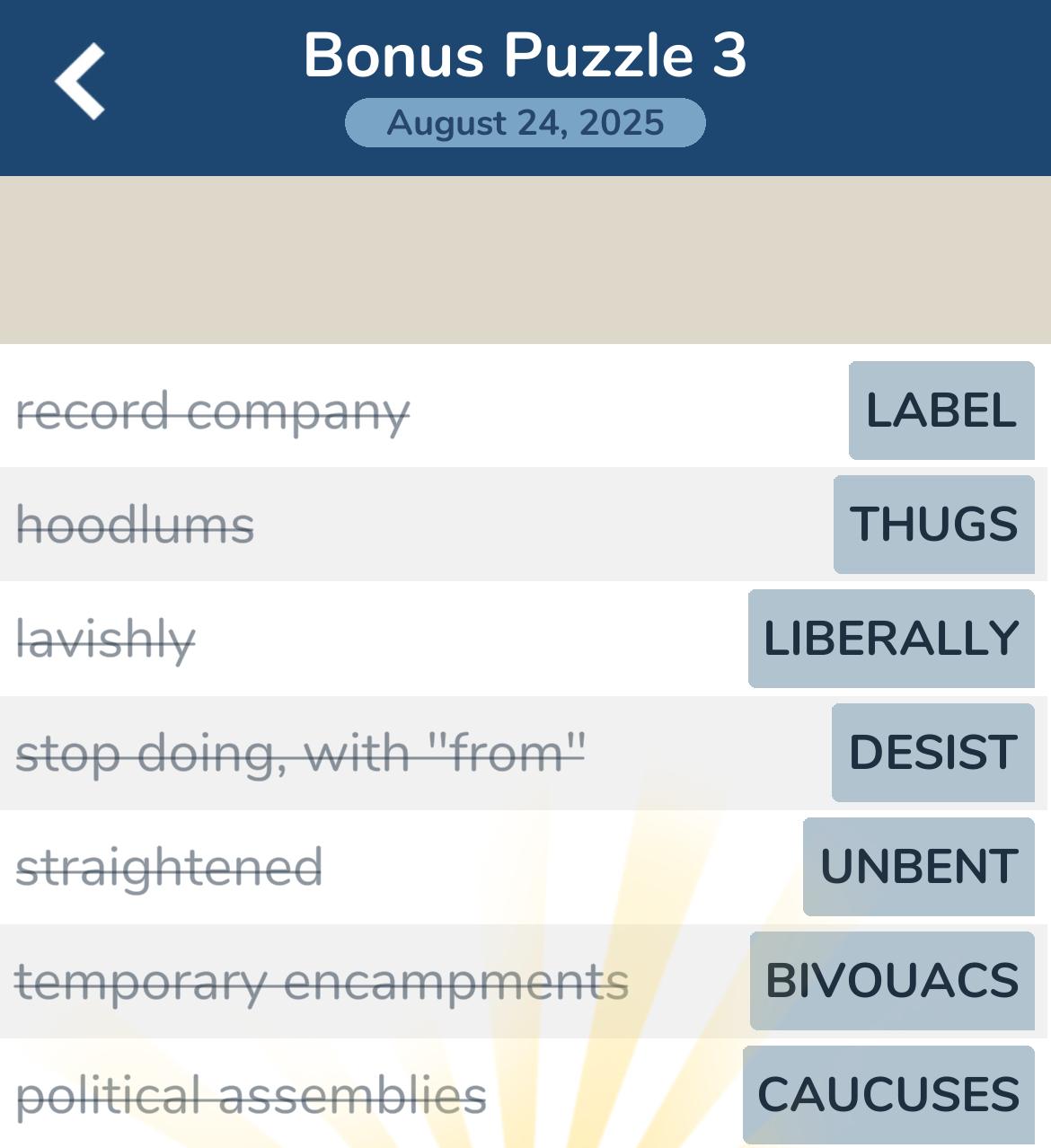 7 Little Words August 24 2025 3