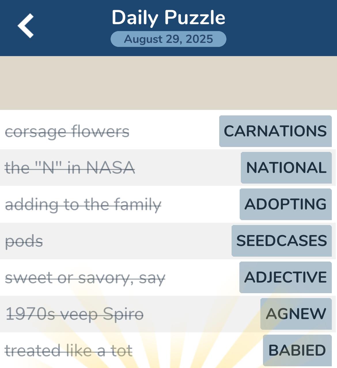 7 Little Words August 29 2025