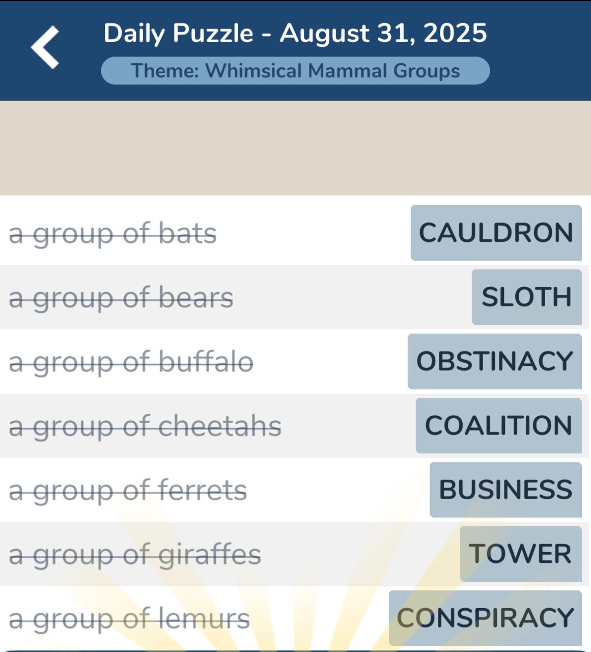 7 Little Words August 31 2025