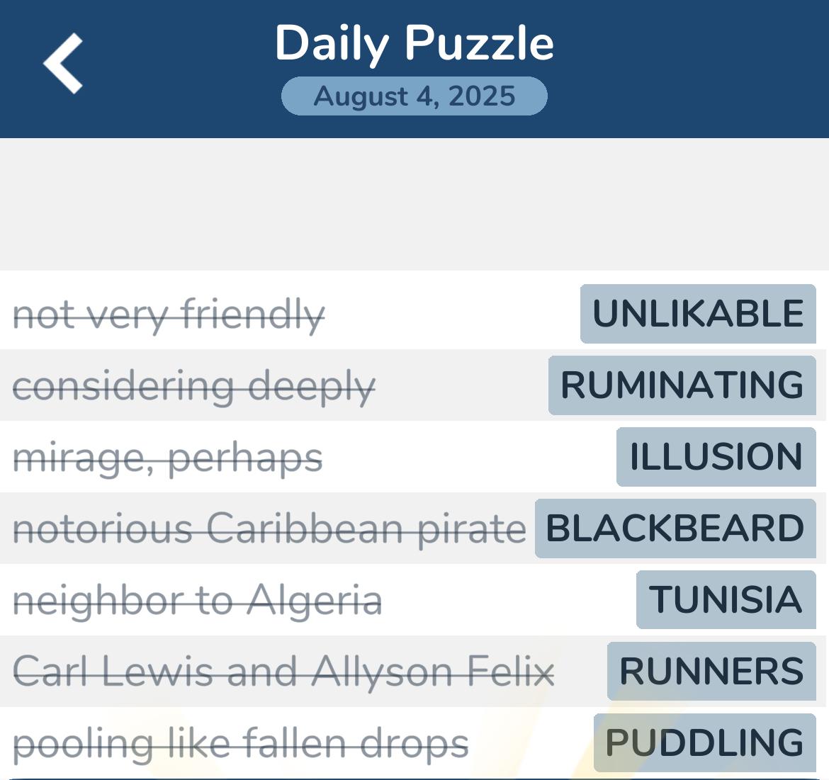 7 Little Words August 4 2025