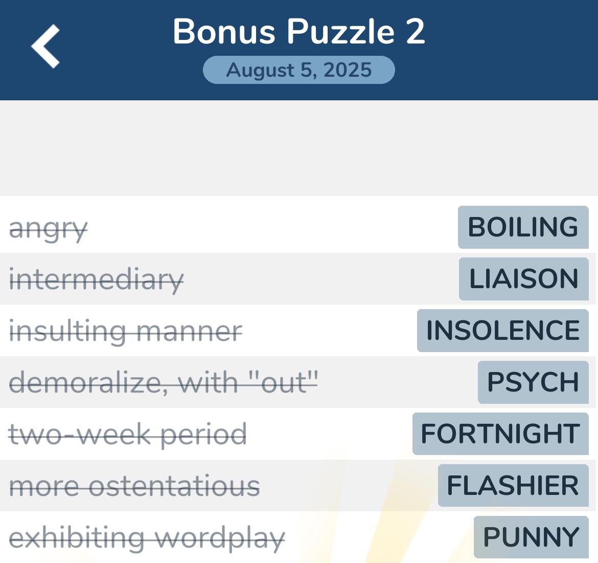 7 Little Words August 5 2025 2