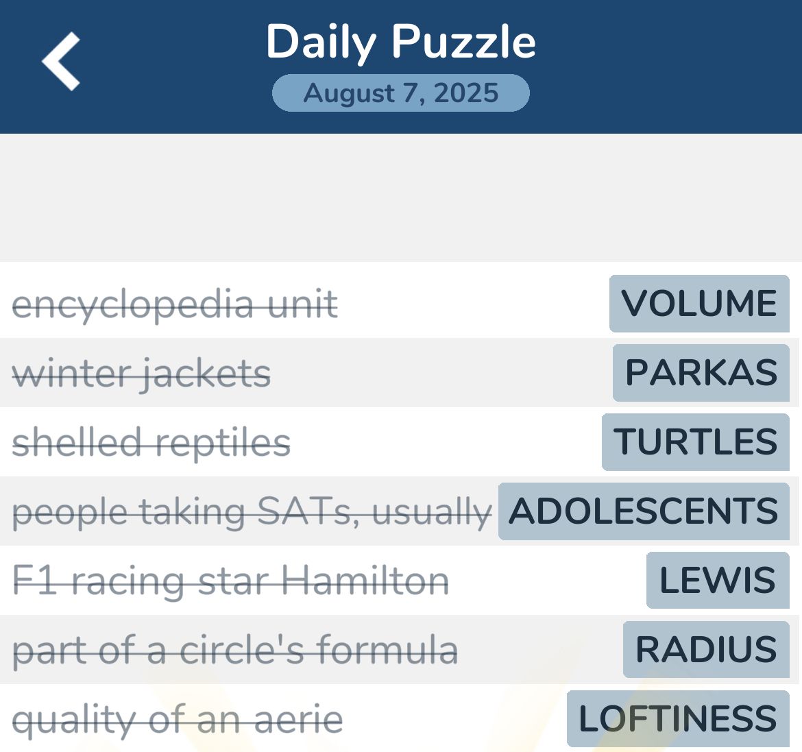 7 Little Words August 7 2025