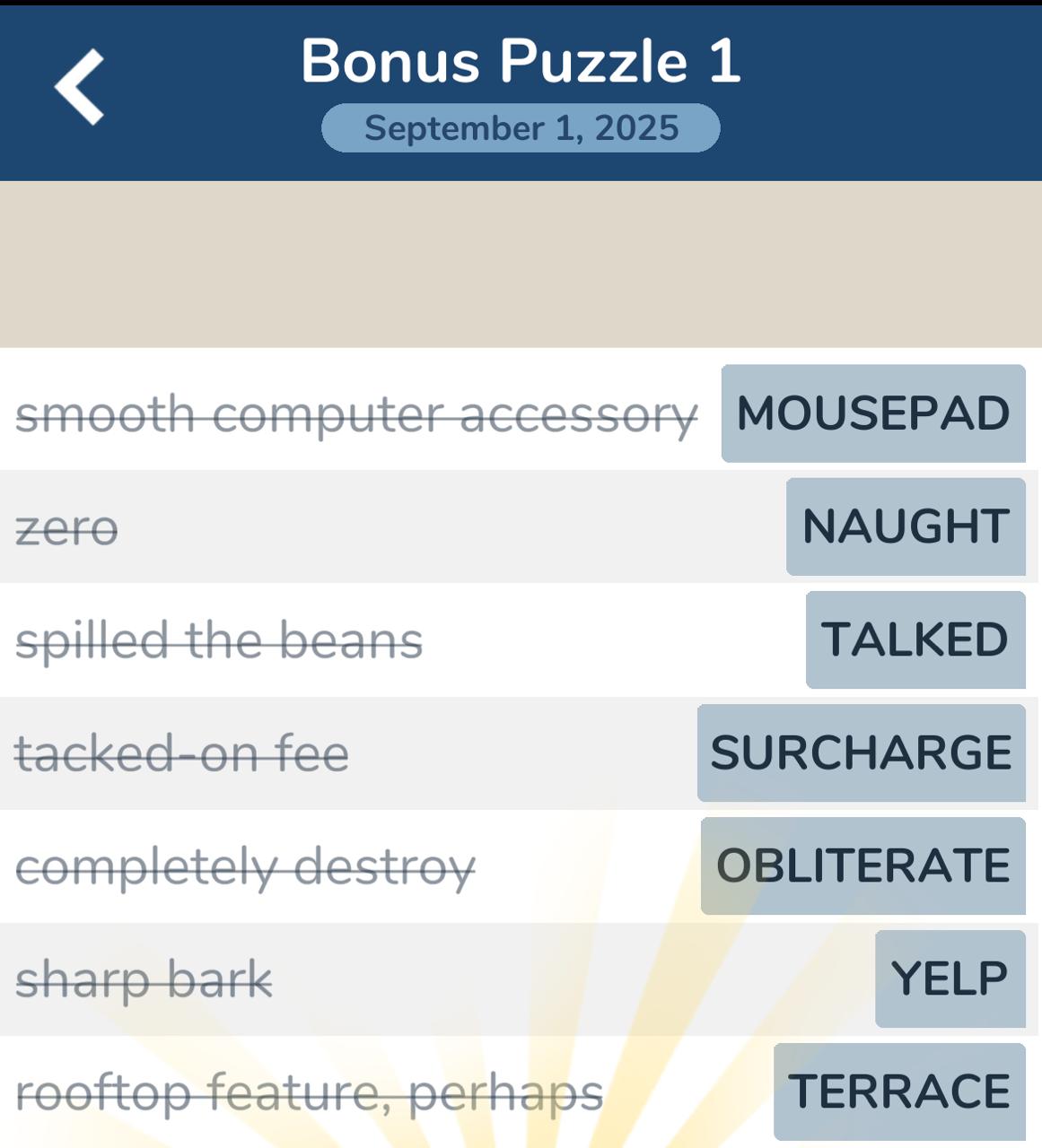 7 Little Words September 1 2025 1