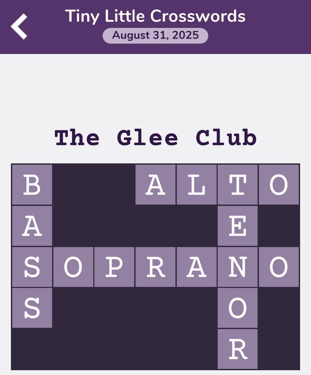 7 Little Words Tiny Little Crosswords August 31 2025