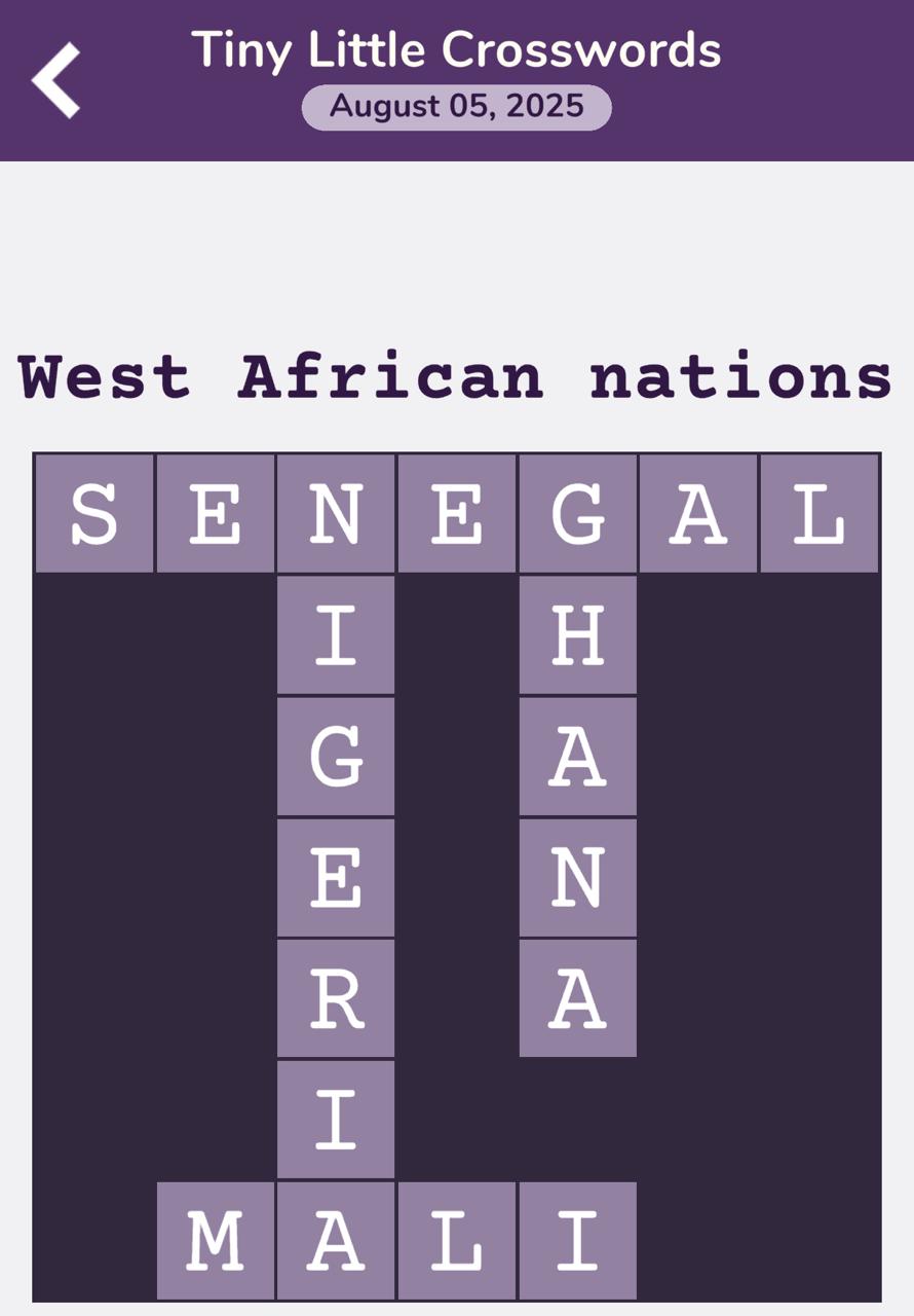7 Little Words Tiny Little Crosswords August 5 2025