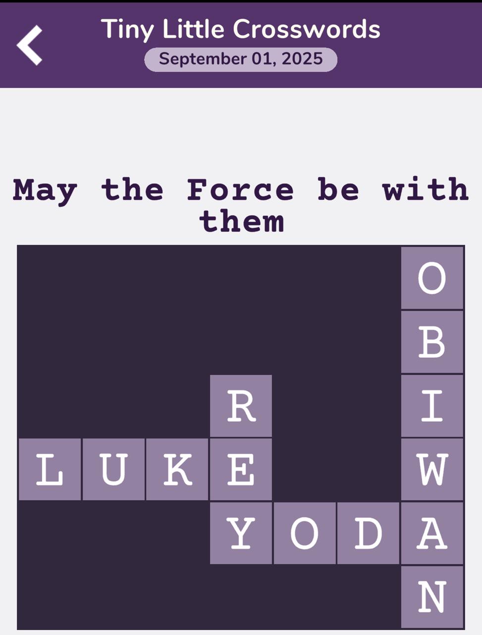7 Little Words Tiny Little Crosswords September 1 2025