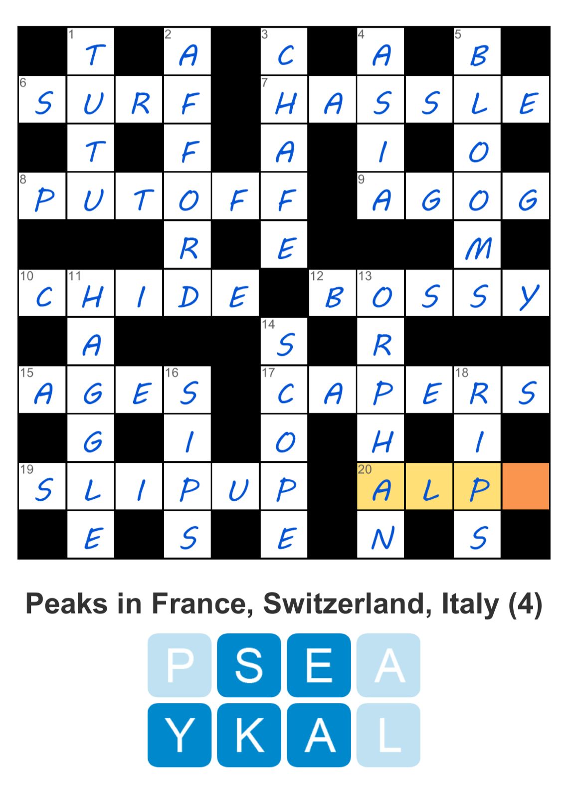 Puzzle Page Crossword August 12 2025