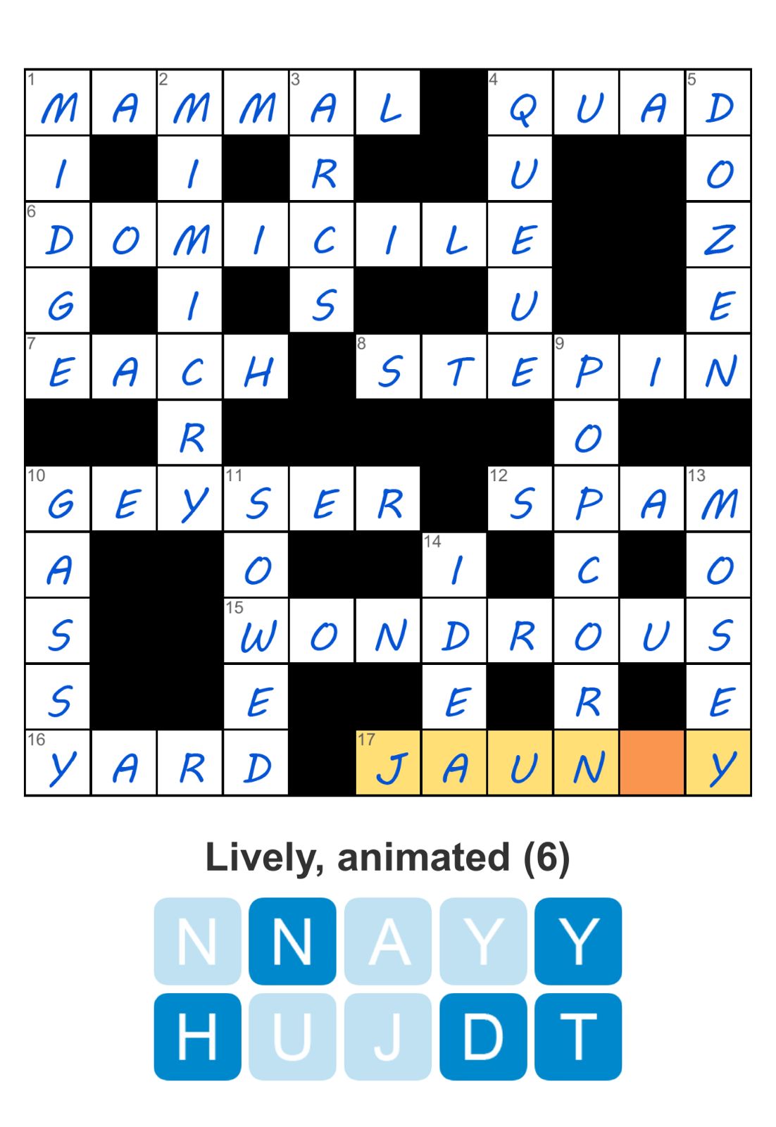 Puzzle Page Crossword August 13 2025