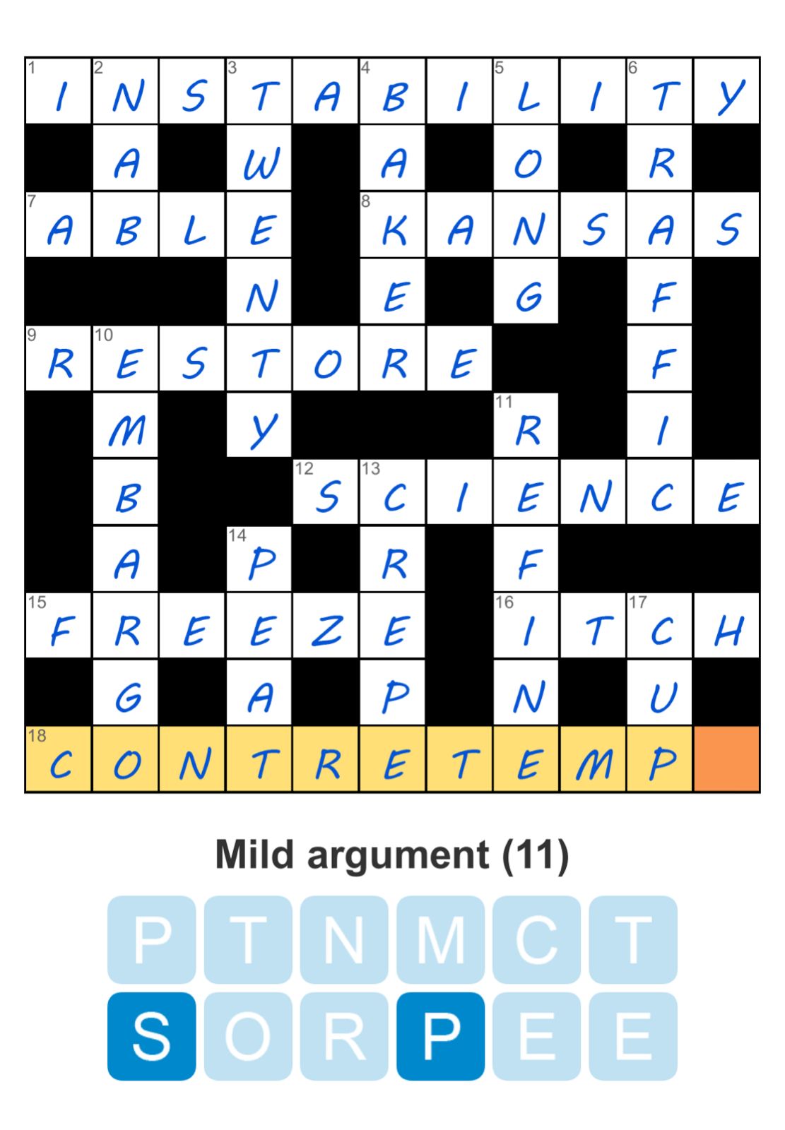 Puzzle Page Crossword August 15 2025