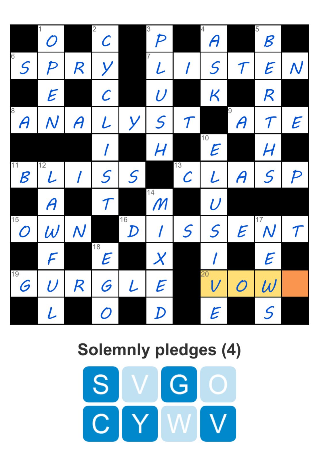 Puzzle Page Crossword August 19 2025