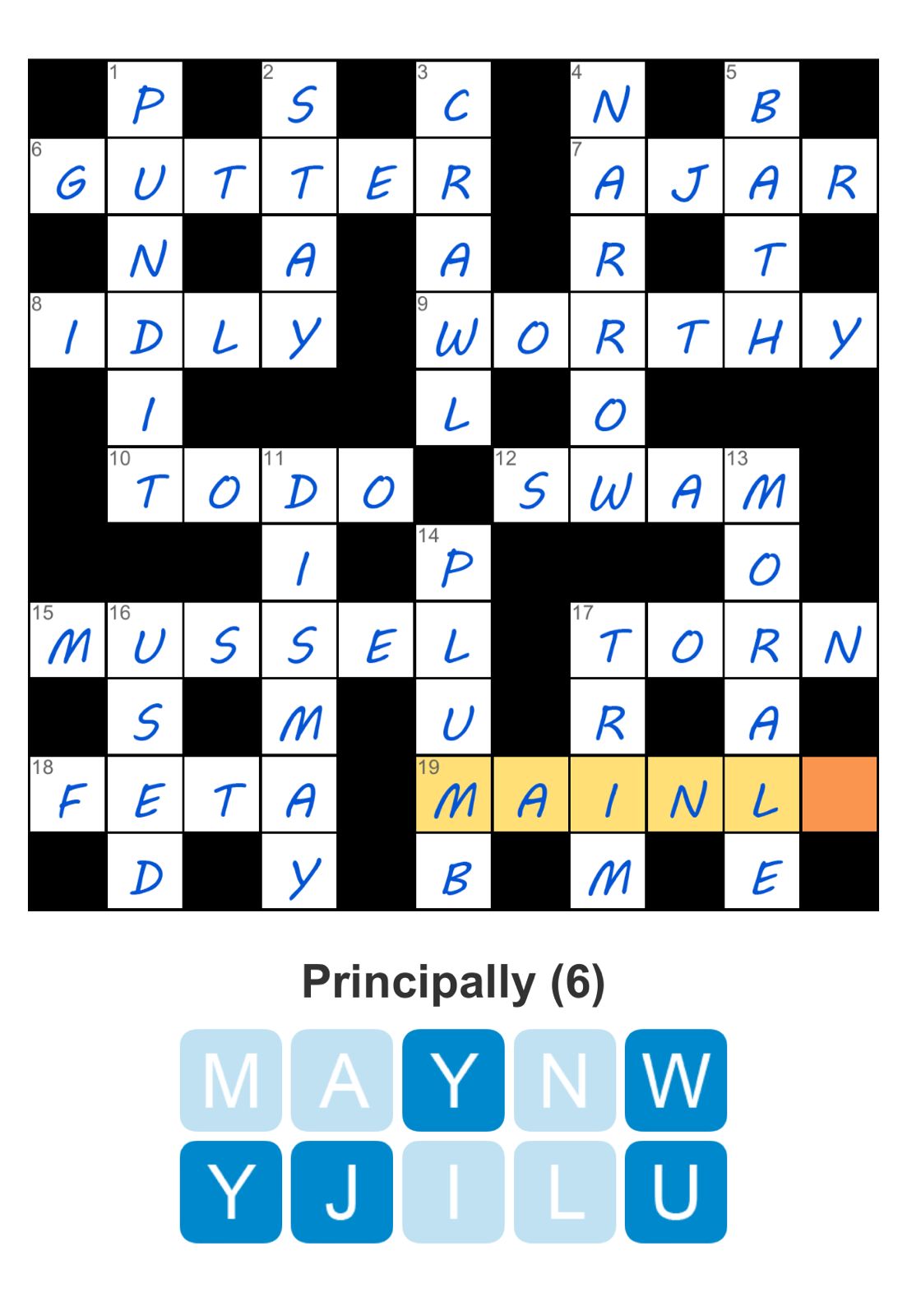 Puzzle Page Crossword August 5 2025