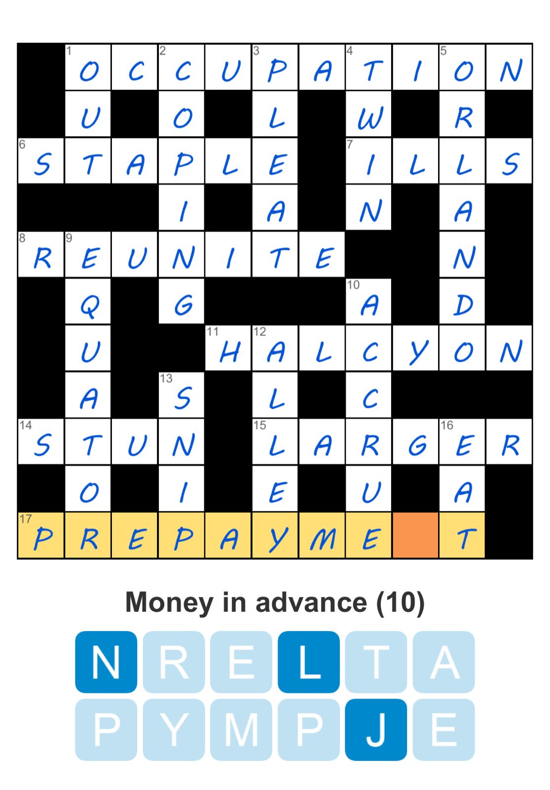 Puzzle Page Crossword August 9 2025