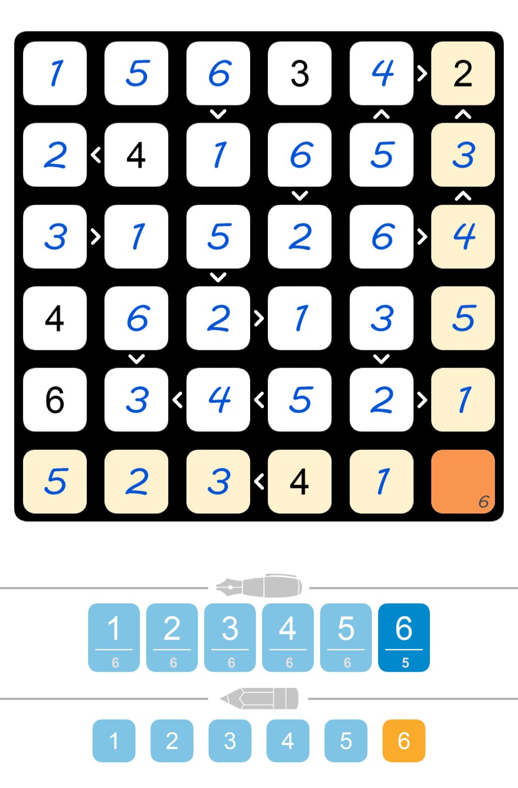 Puzzle Page Futoshiki August 30 2025