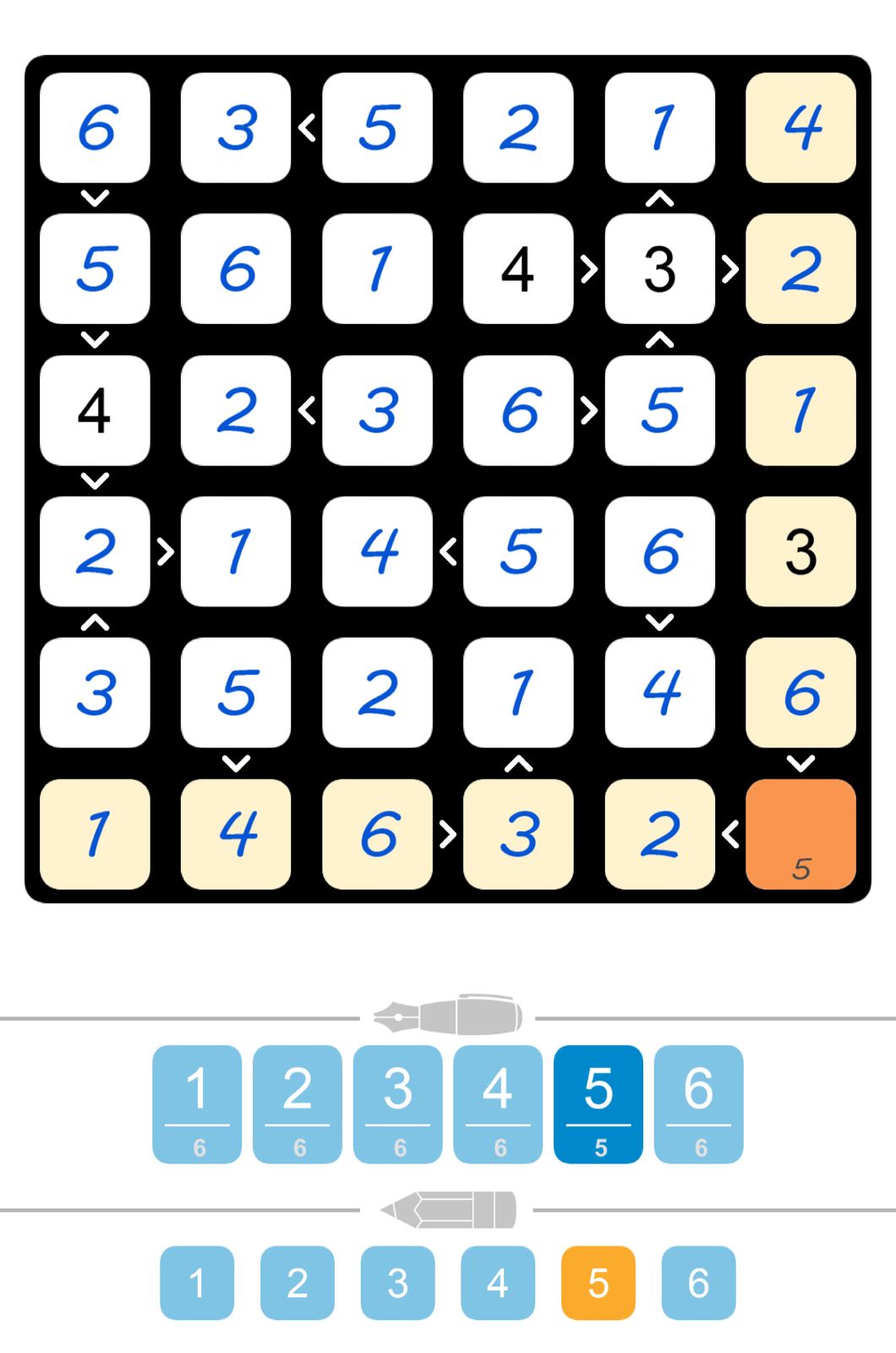Puzzle Page Futoshiki August 8 2025