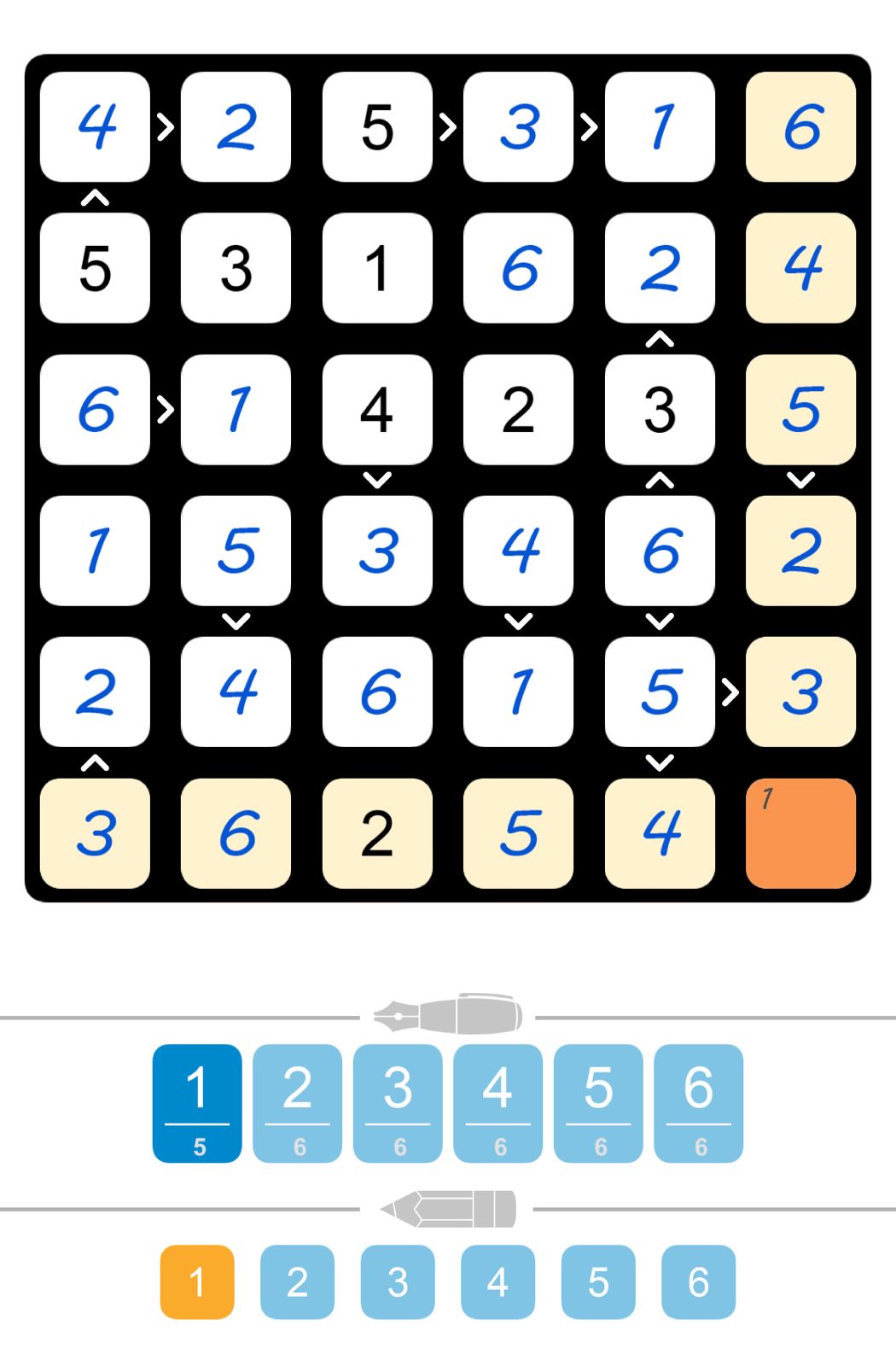 Puzzle Page Futoshiki August 9 2025
