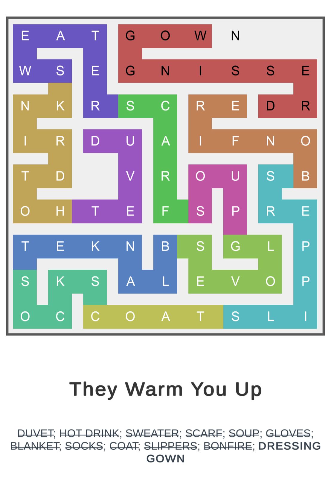 Puzzle Page Word Snake August 20 2025