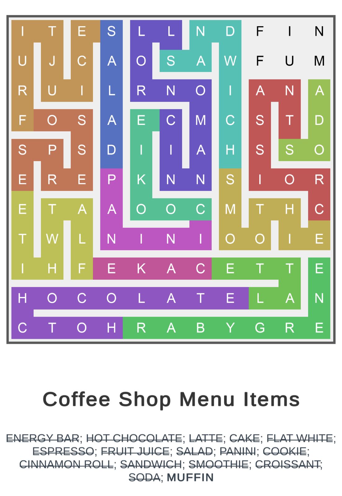 Puzzle Page Word Snake August 23 2025
