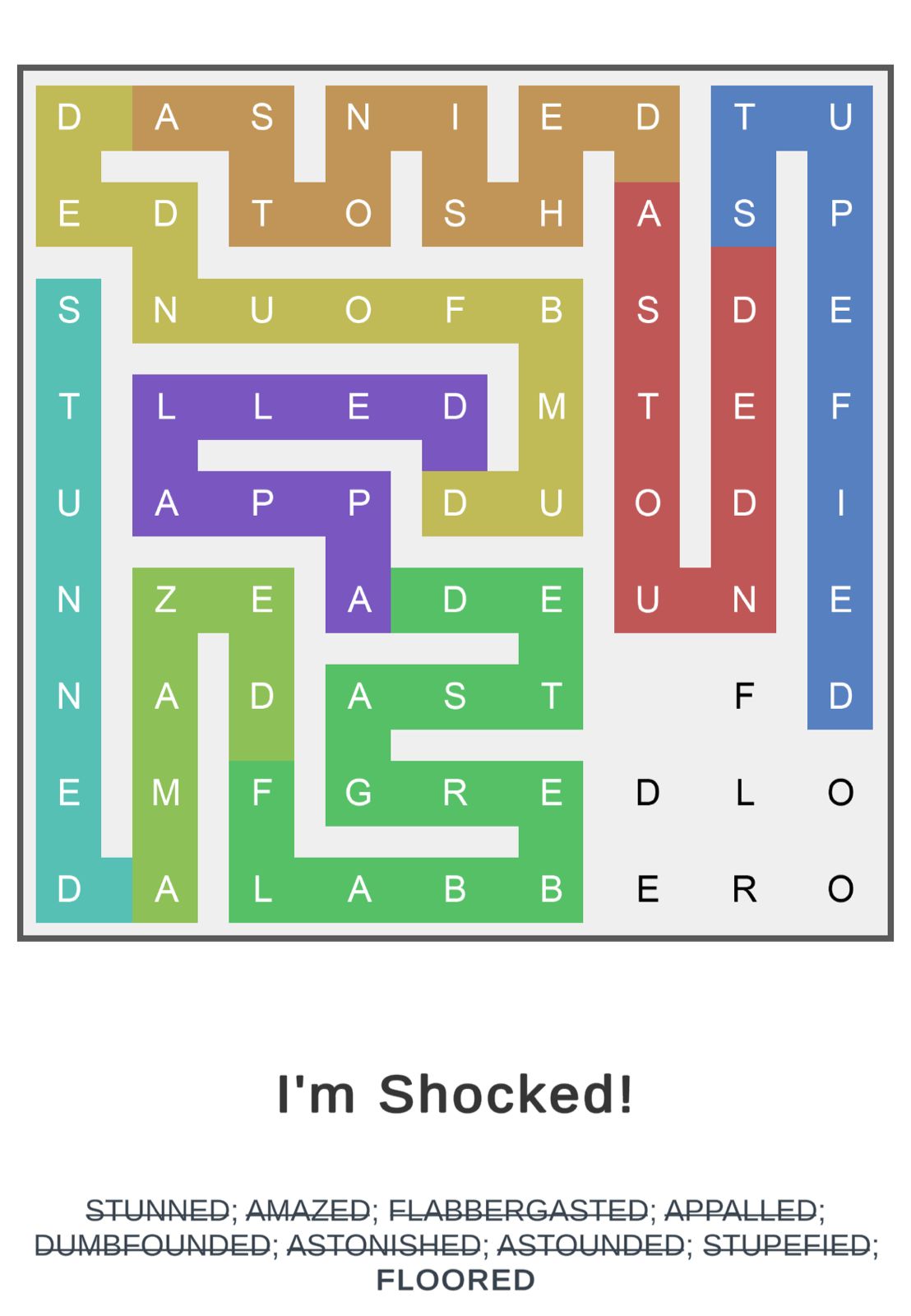 Puzzle Page Word Snake August 27 2025