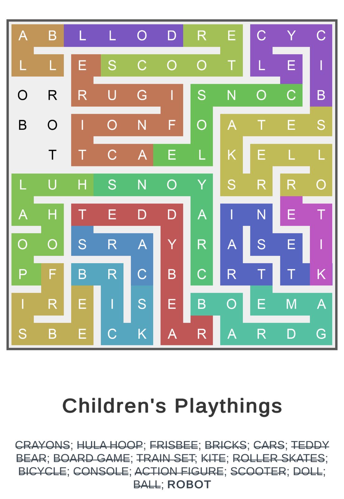 Puzzle Page Word Snake August 9 2025