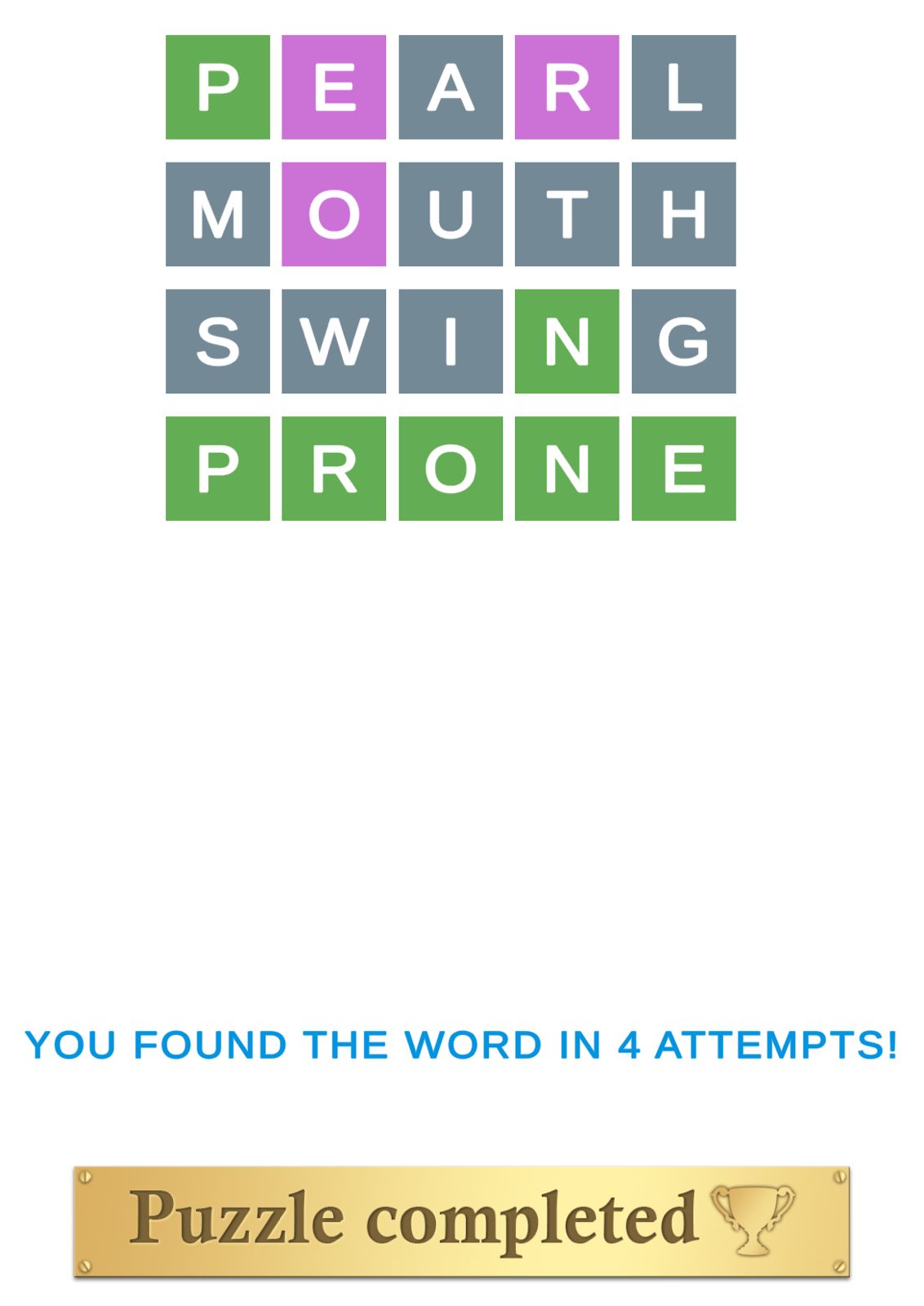 Puzzle Page Wordy August 26 2025