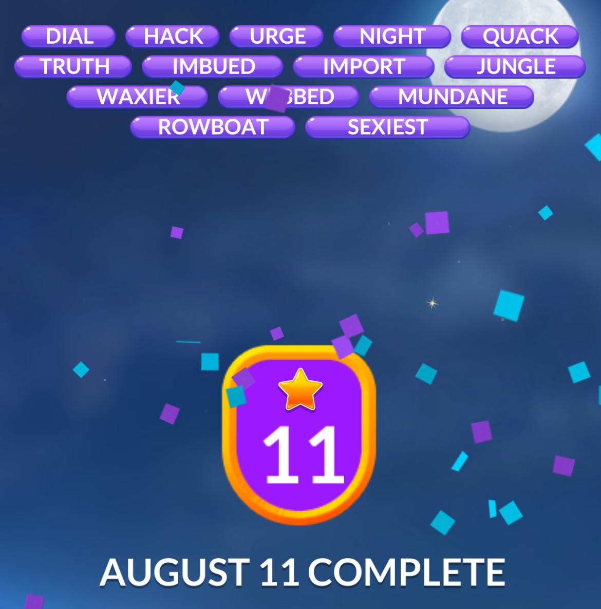 Word Stacks Daily Puzzle August 11 2025