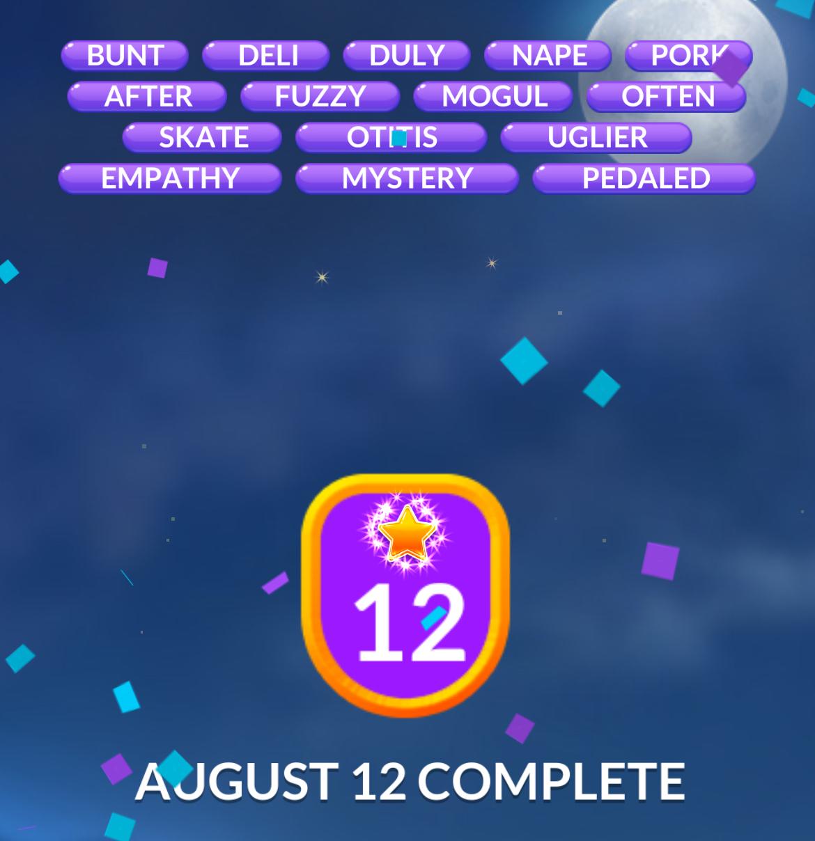 Word Stacks Daily Puzzle August 12 2025