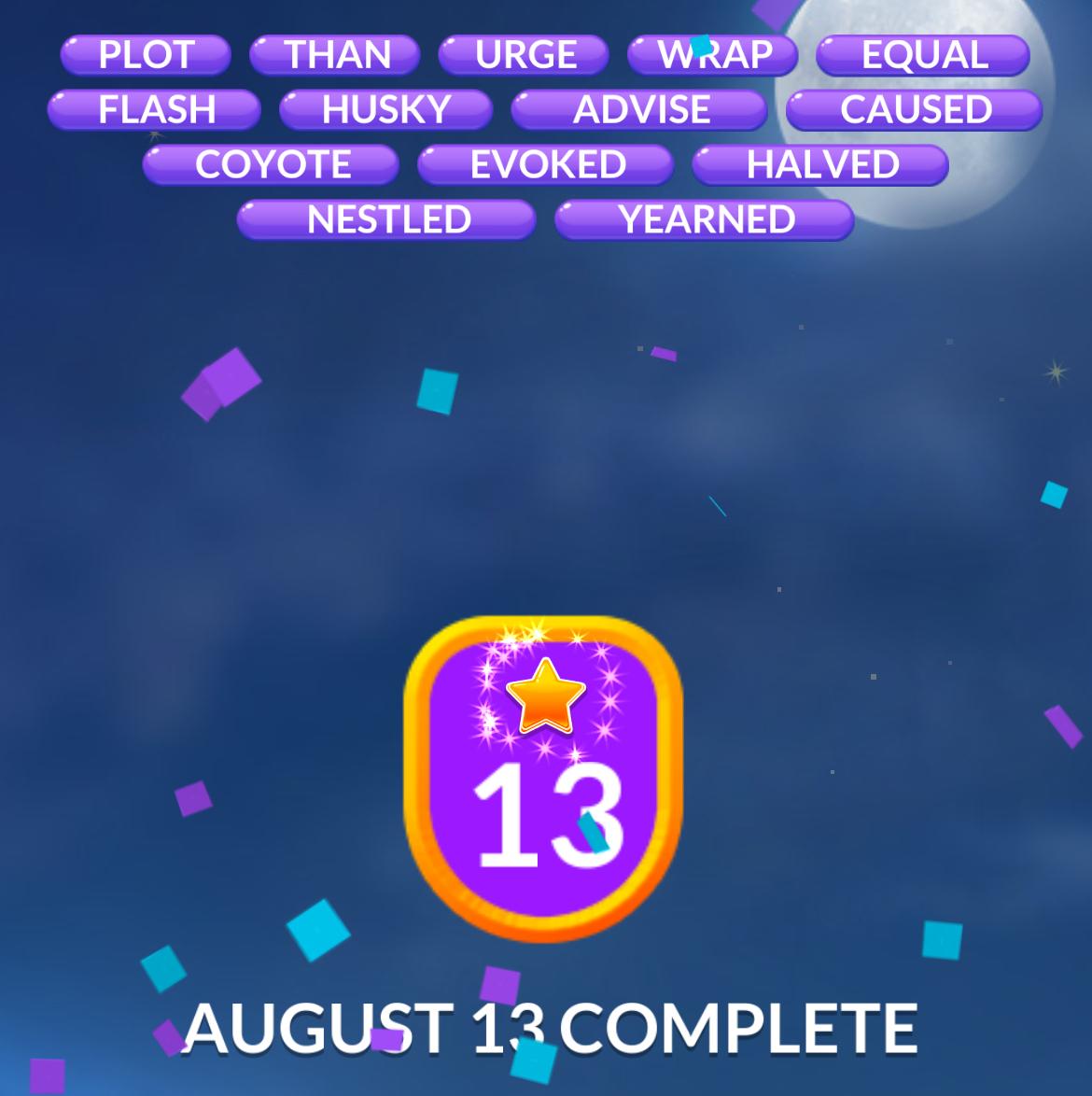 Word Stacks Daily Puzzle August 13 2025
