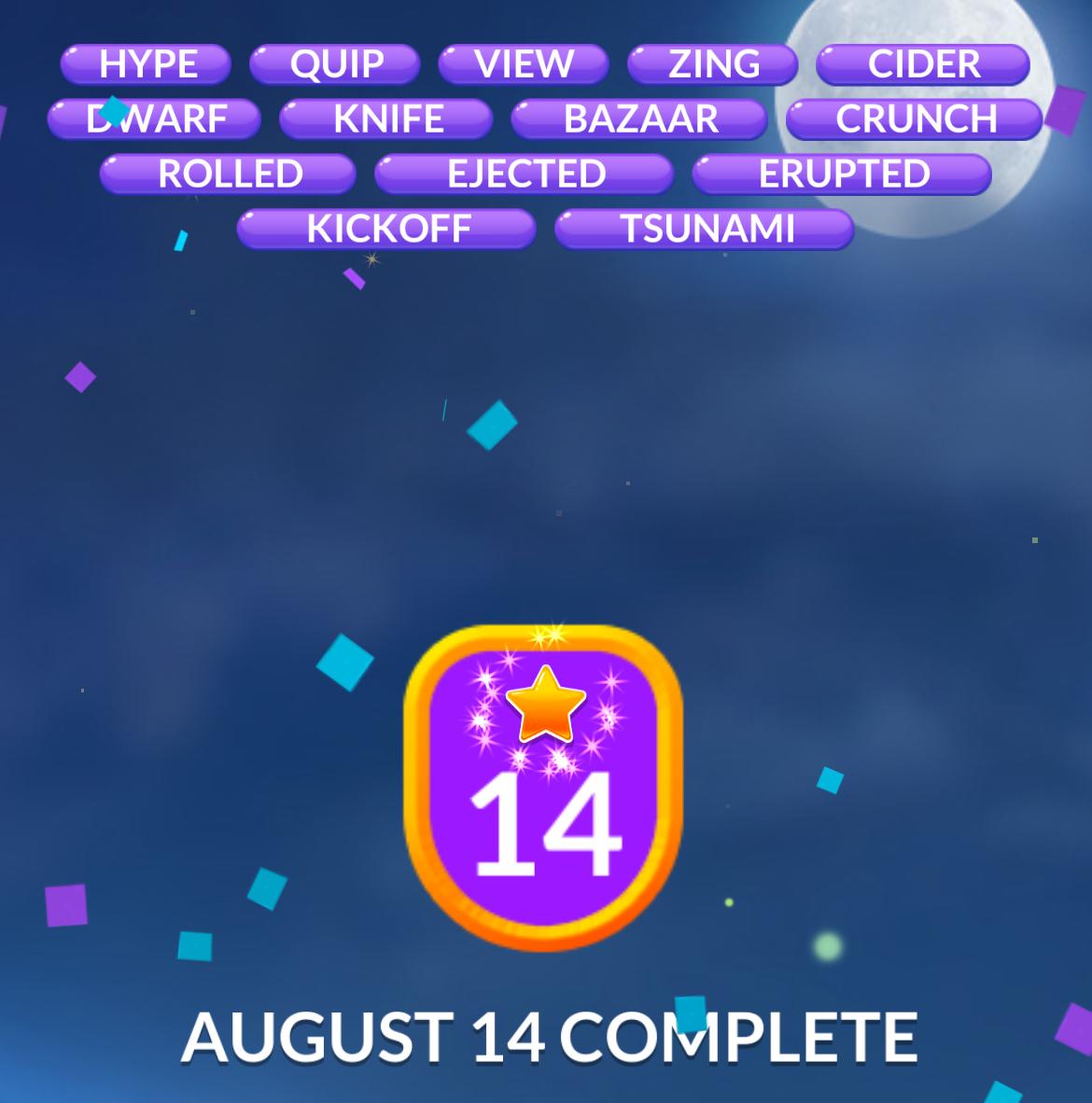 Word Stacks Daily Puzzle August 14 2025