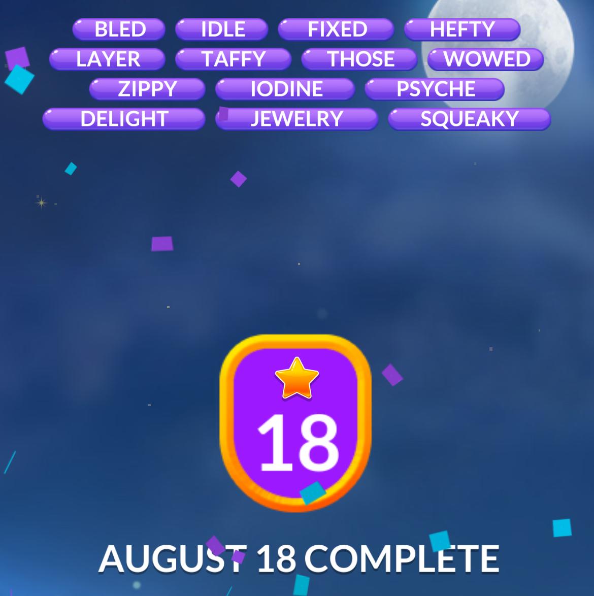 Word Stacks Daily Puzzle August 18 2025