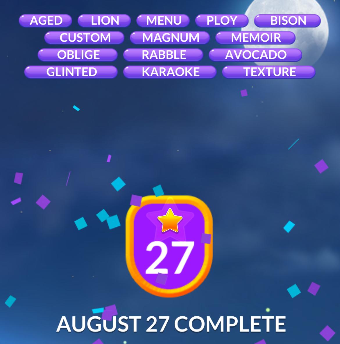 Word Stacks Daily Puzzle August 27 2025
