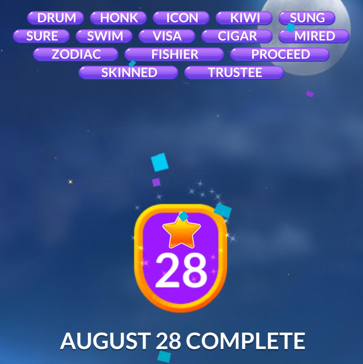 Word Stacks Daily Puzzle August 28 2025