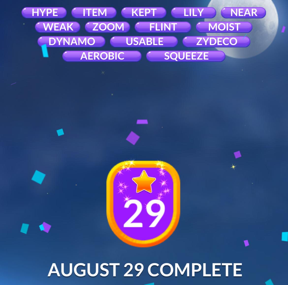 Word Stacks Daily Puzzle August 29 2025