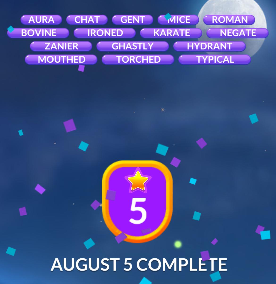 Word Stacks Daily Puzzle August 5 2025