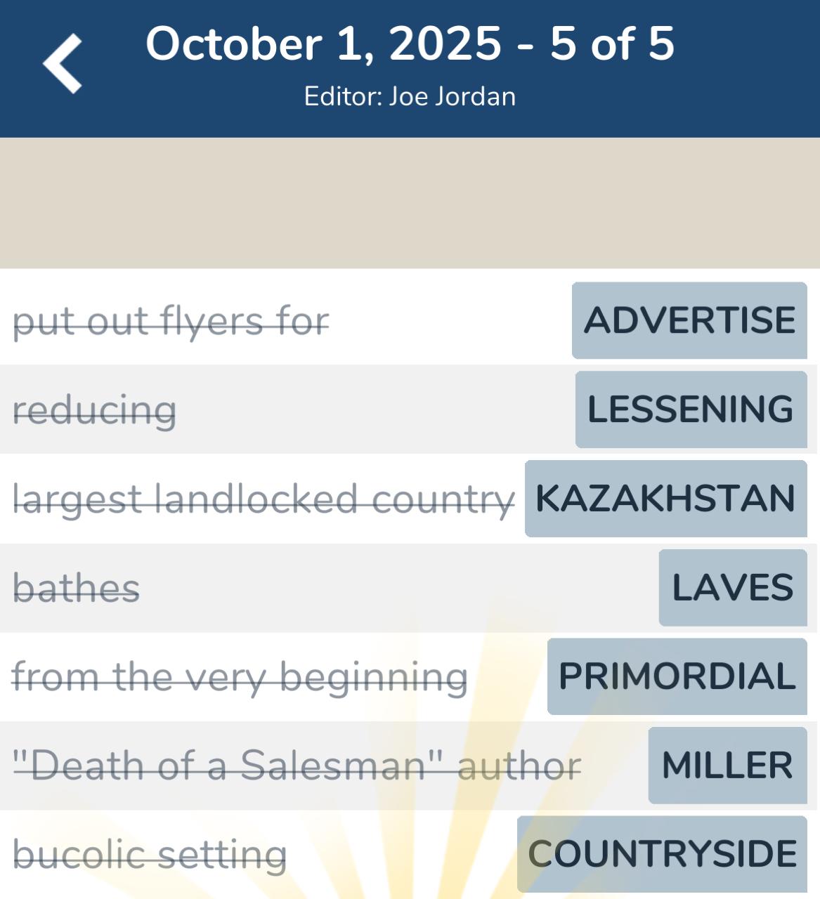 7 Little Words October 1 2025 5