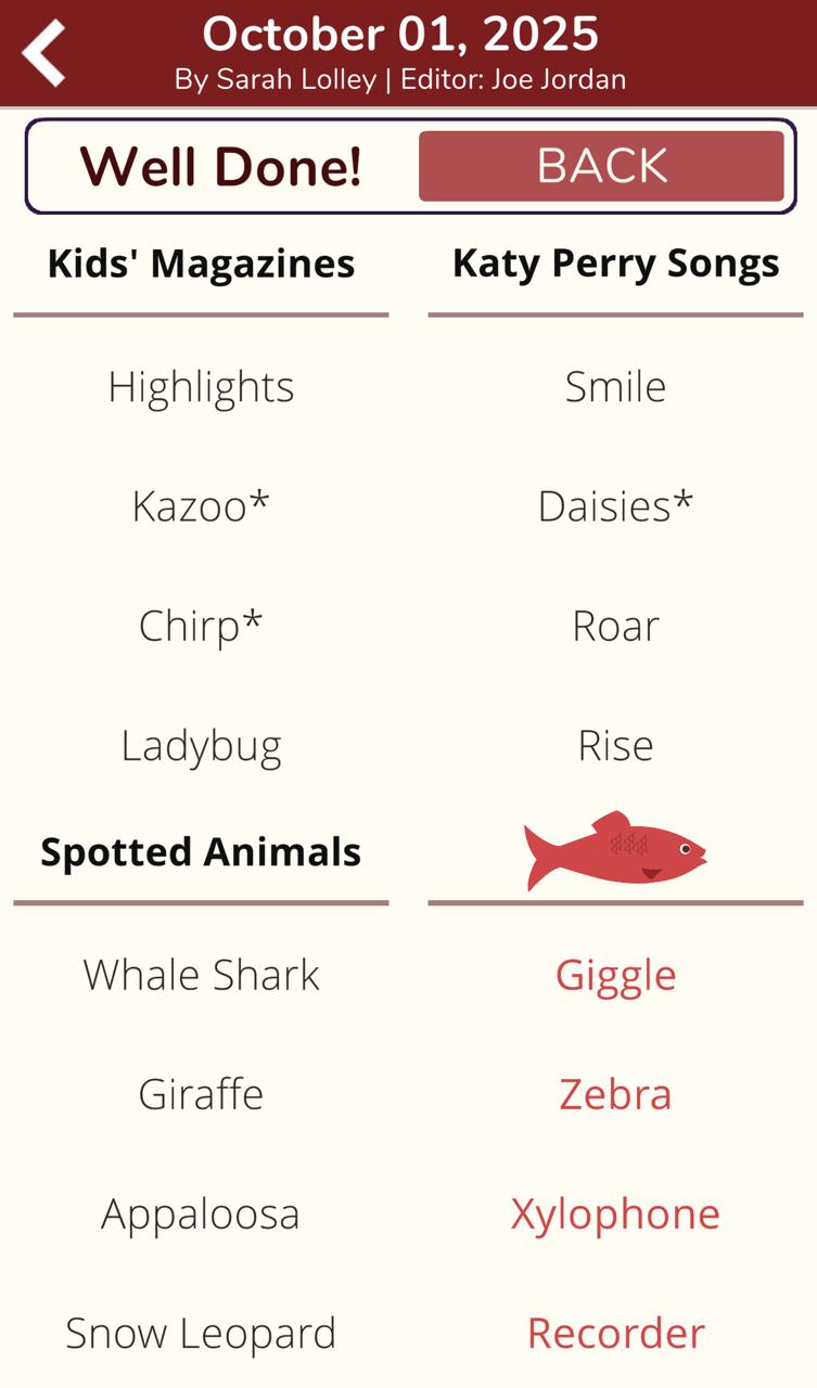 7 Little Words Red Herring October 1 2025