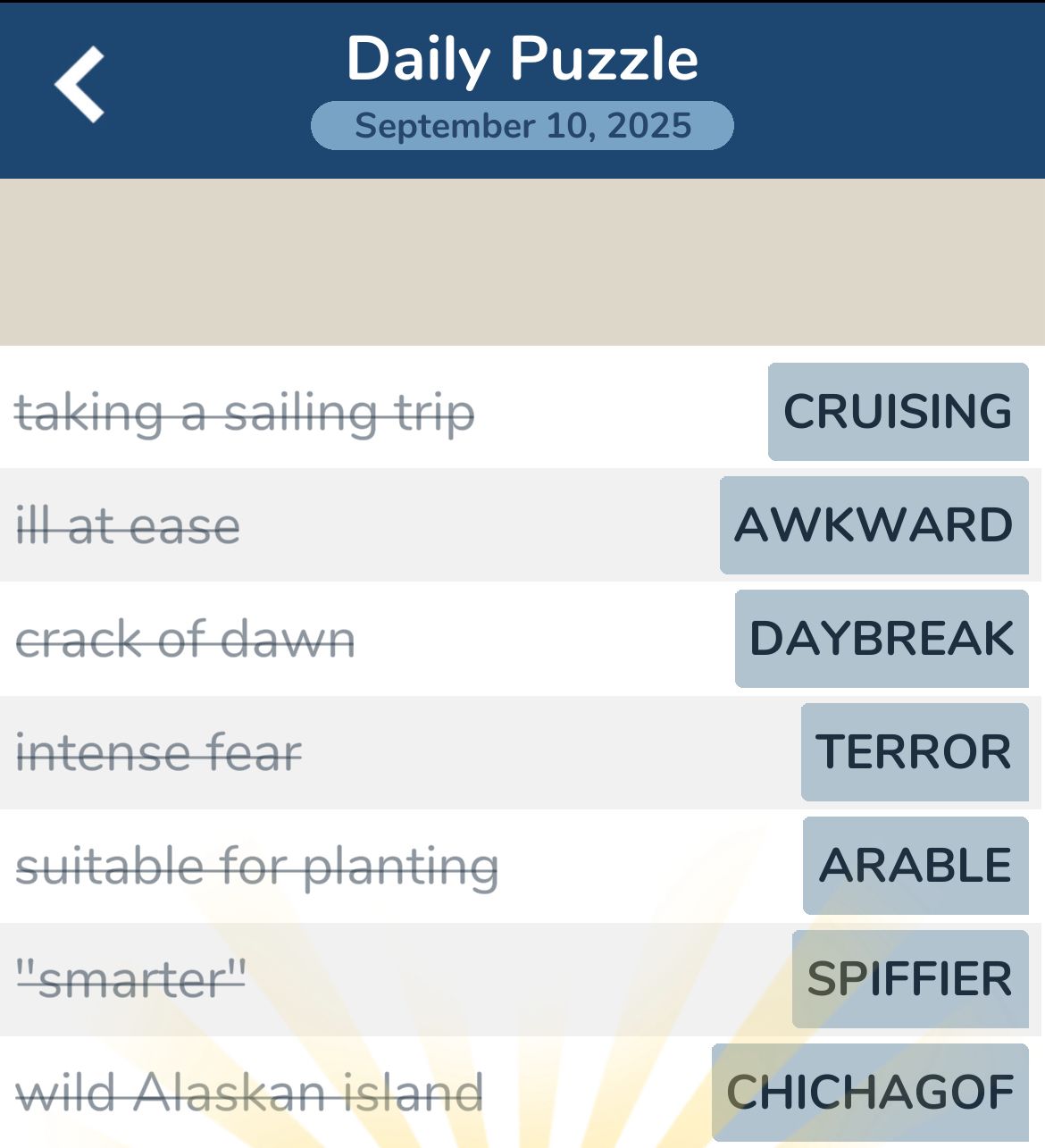7 Little Words September 10 2025