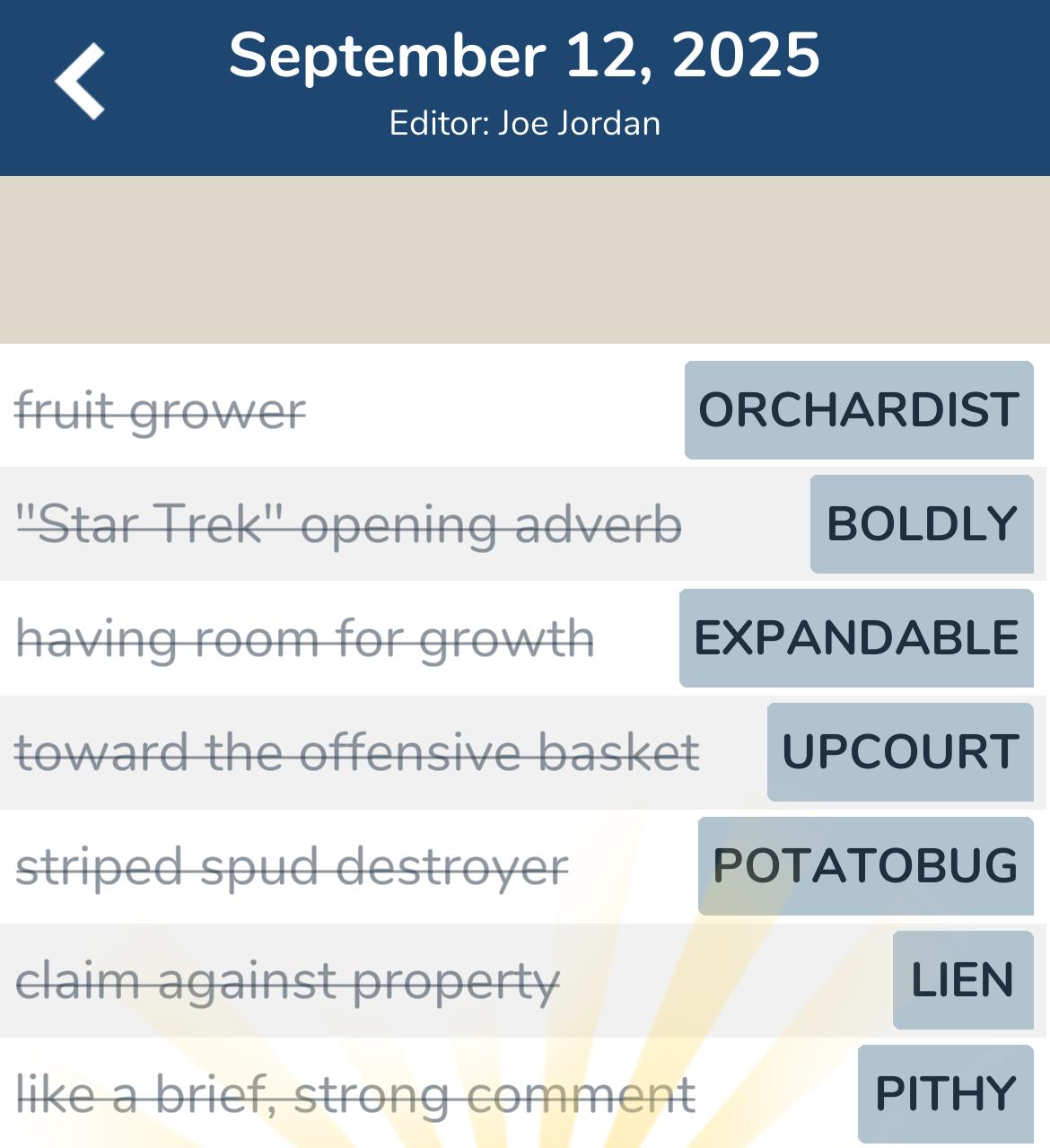 7 Little Words September 12 2025 1