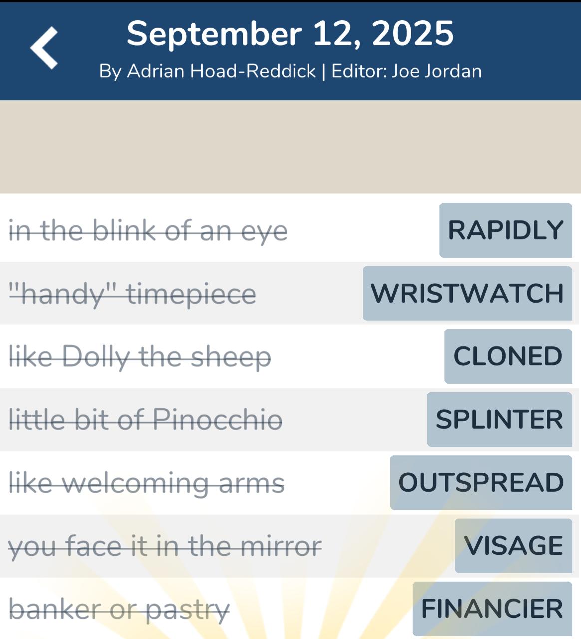 7 Little Words September 12 2025