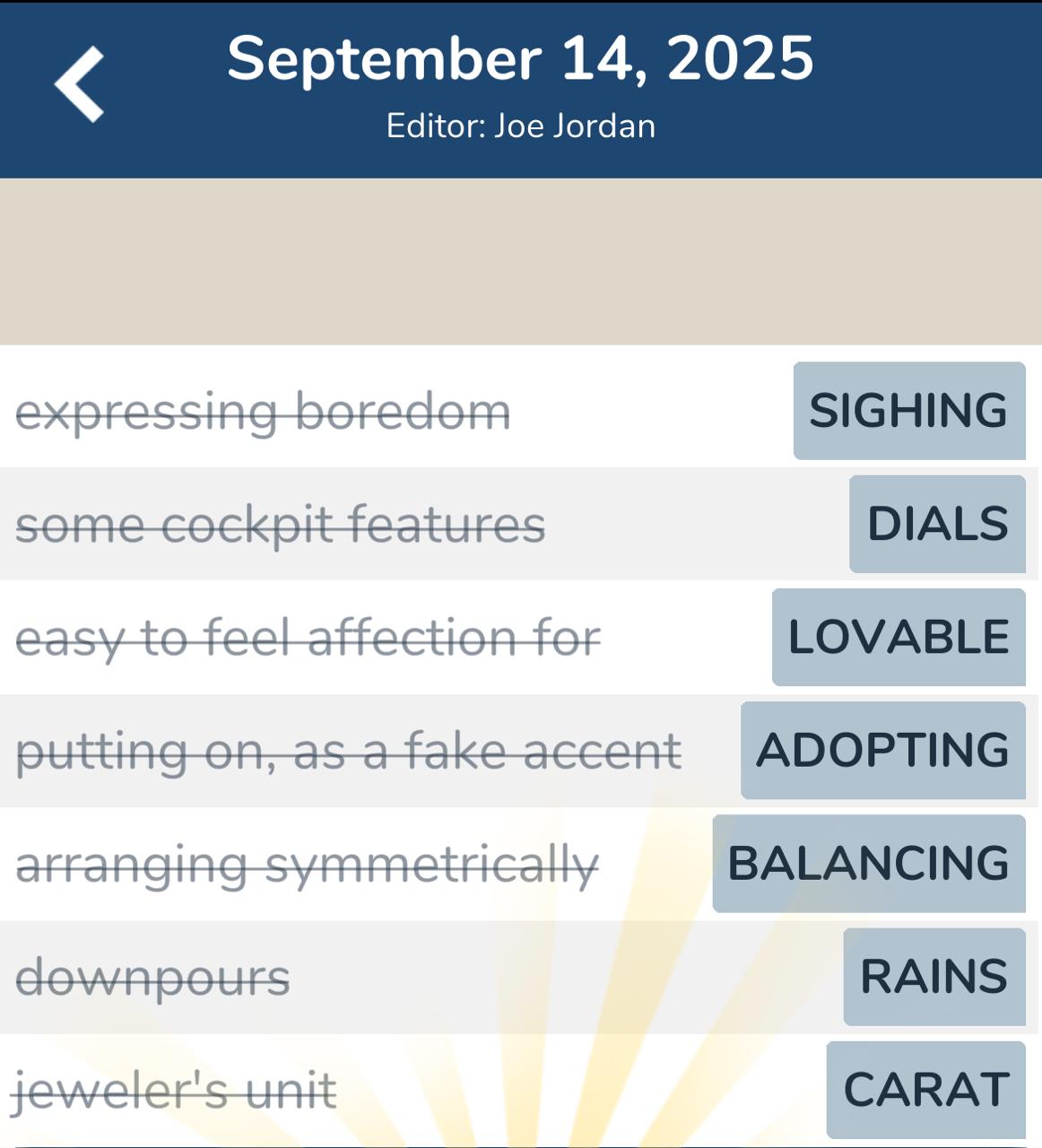 7 Little Words September 14 2025 1