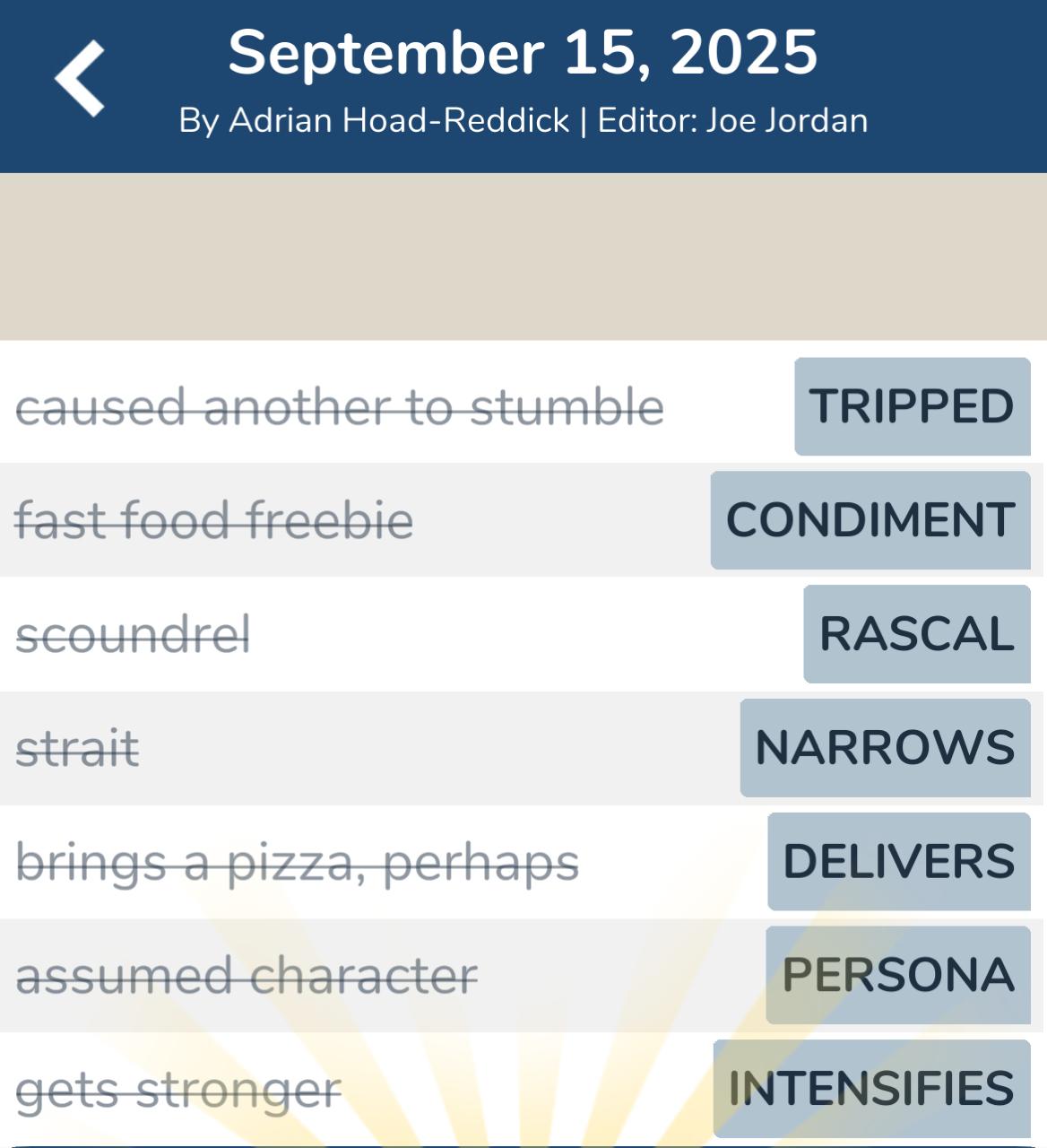 7 Little Words September 15 2025