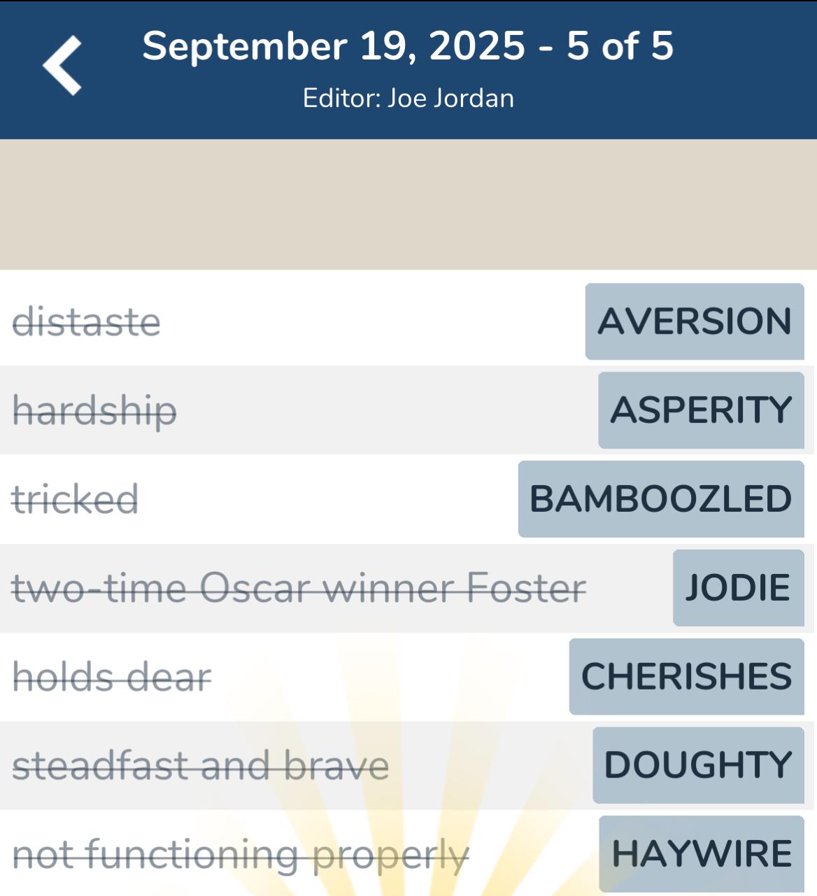 7 Little Words September 19 2025 4