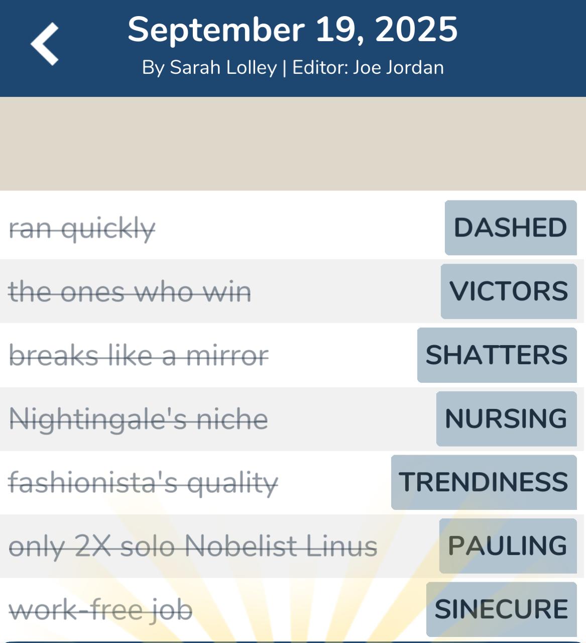 7 Little Words September 19 2025