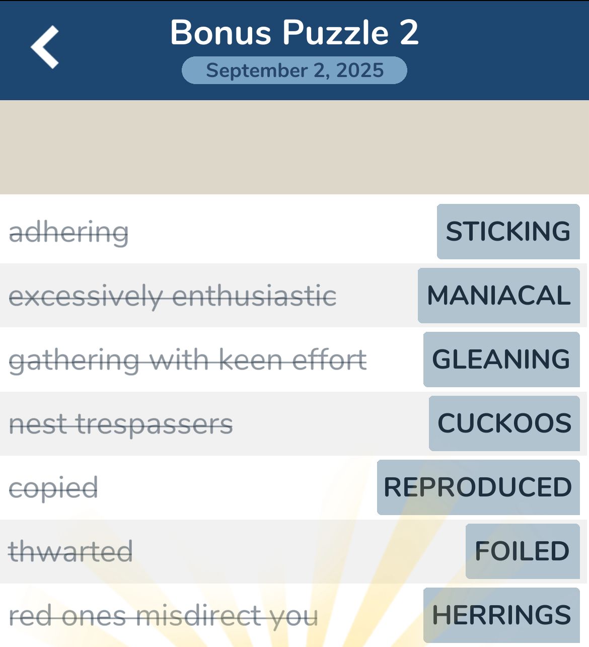 7 Little Words September 2 2025 2