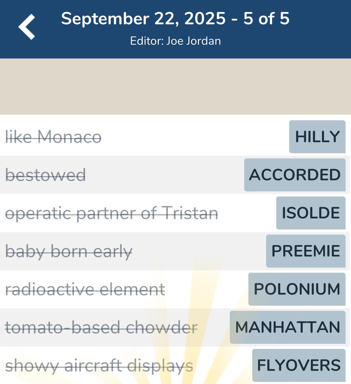 7 Little Words September 22 2025 5