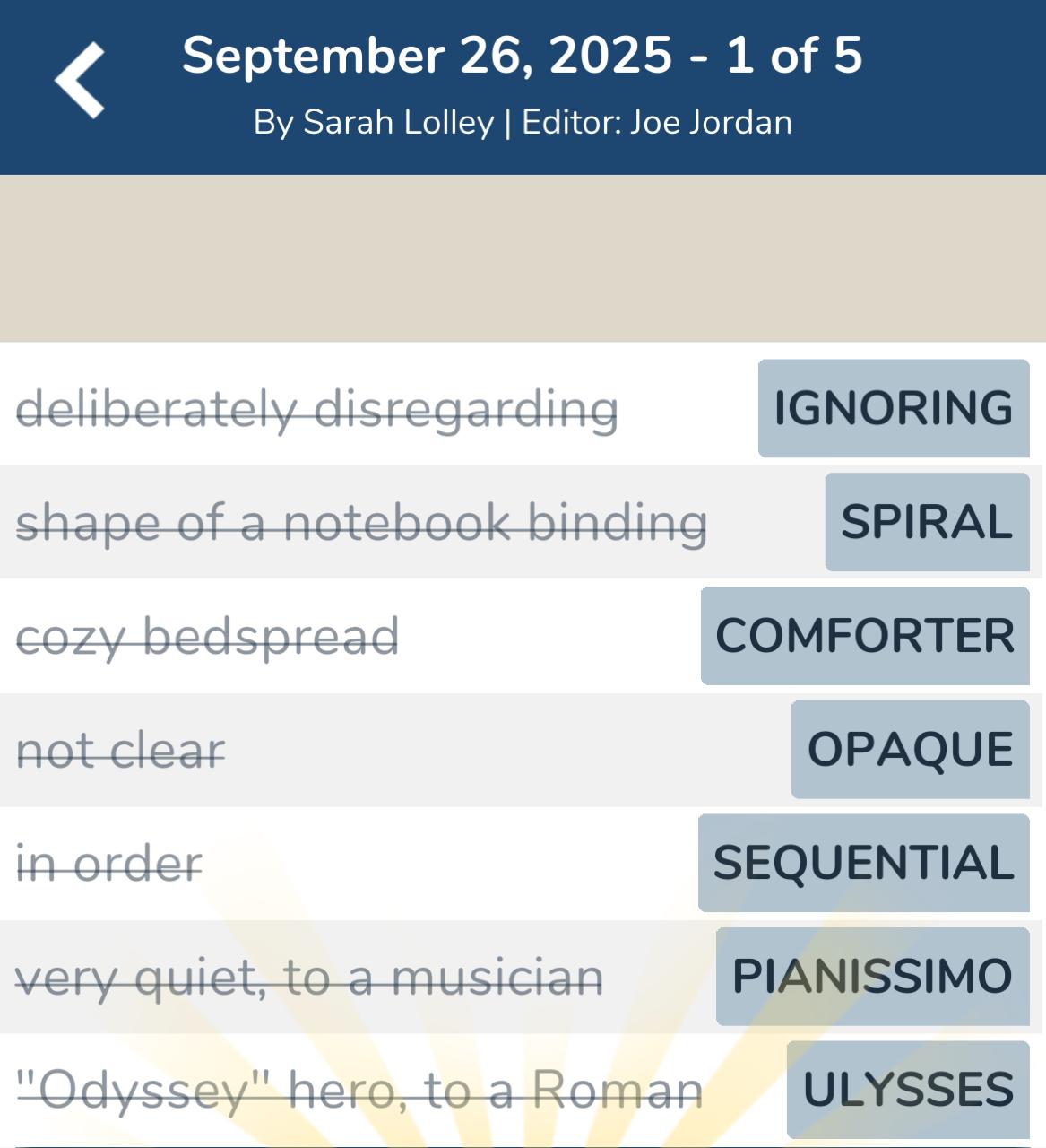 7 Little Words September 26 2025 1