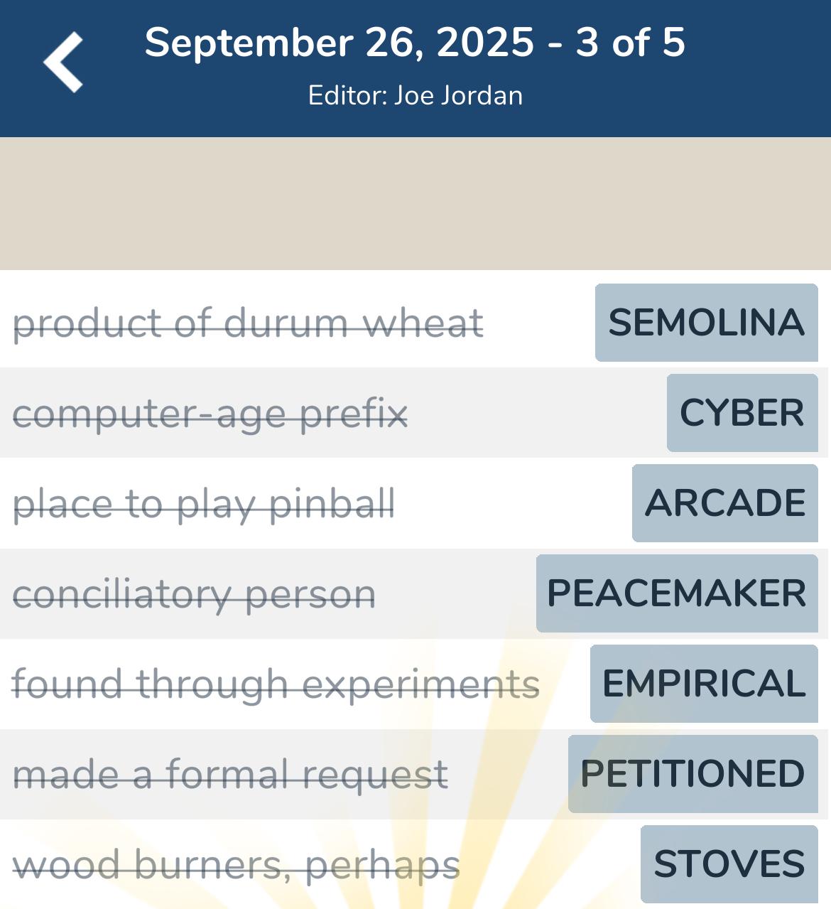 7 Little Words September 26 2025 3