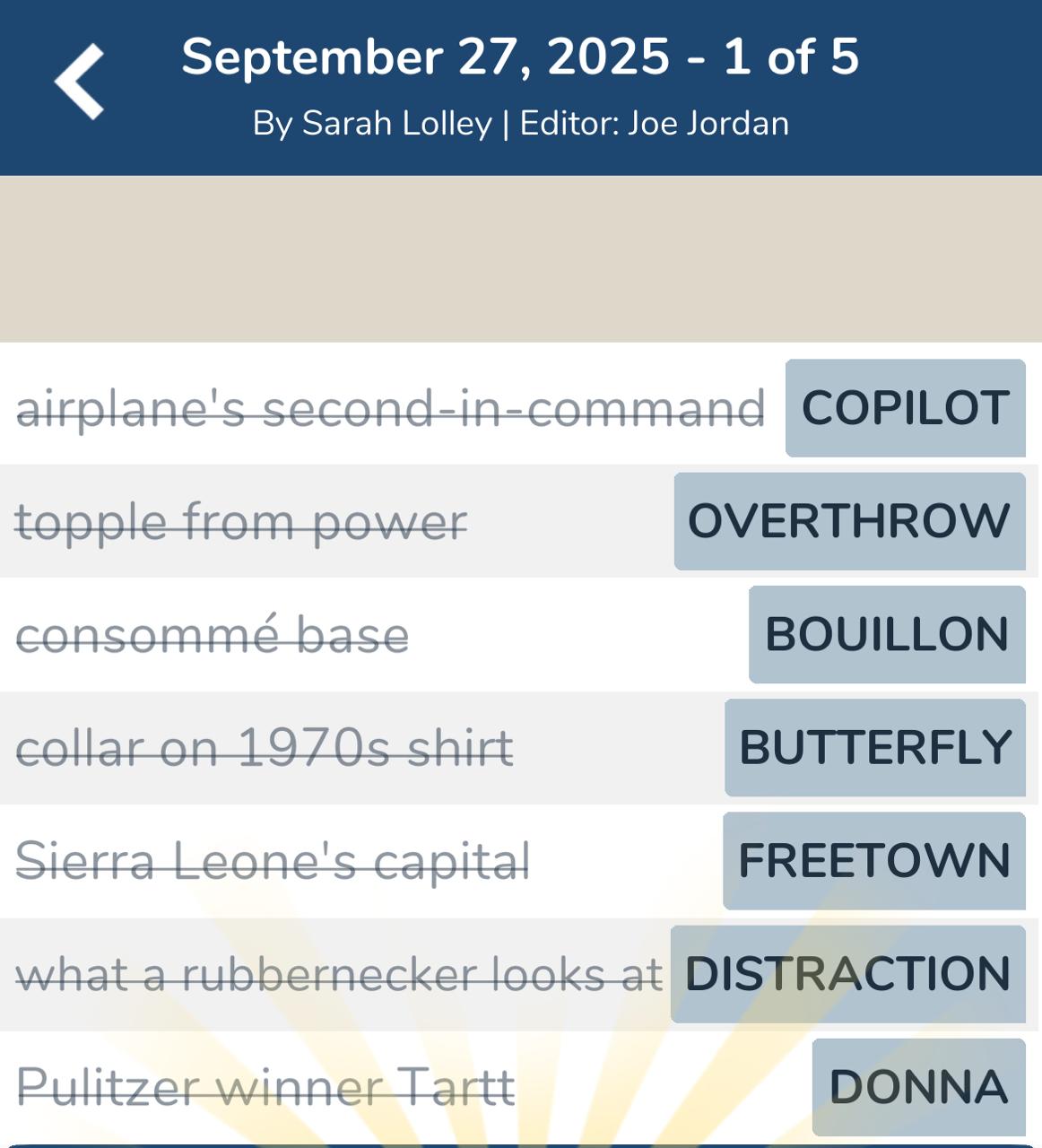 7 Little Words September 27 2025 1